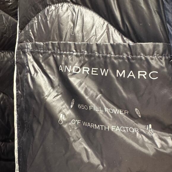 Andrew Marc Coat Womens XXL Blue Packable Lightweight Premium Down Puffer Jacket - Picture 4 of 10